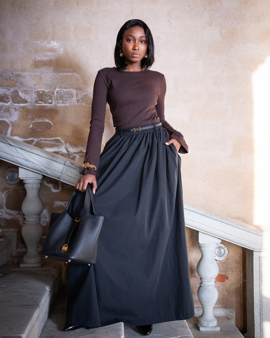 The Essential Maxi skirt black